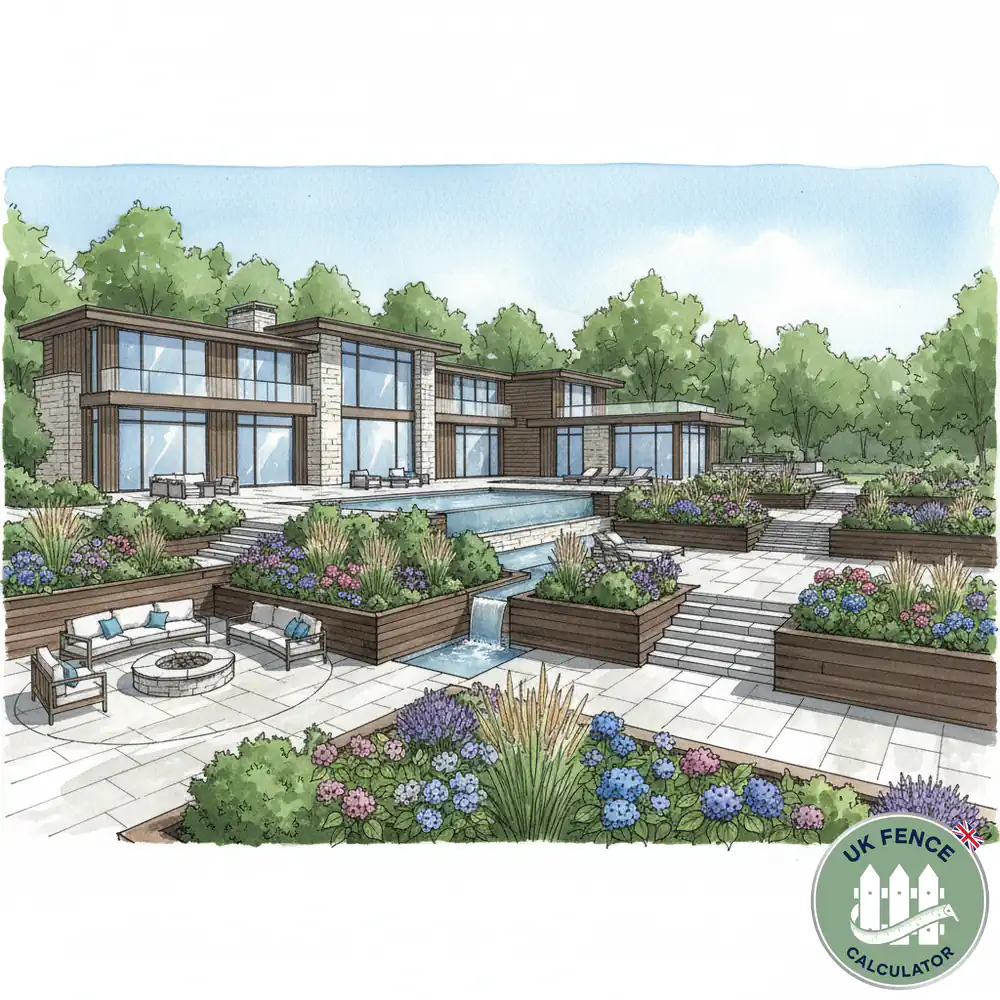 Landscape design sketch - Outdoor space planning